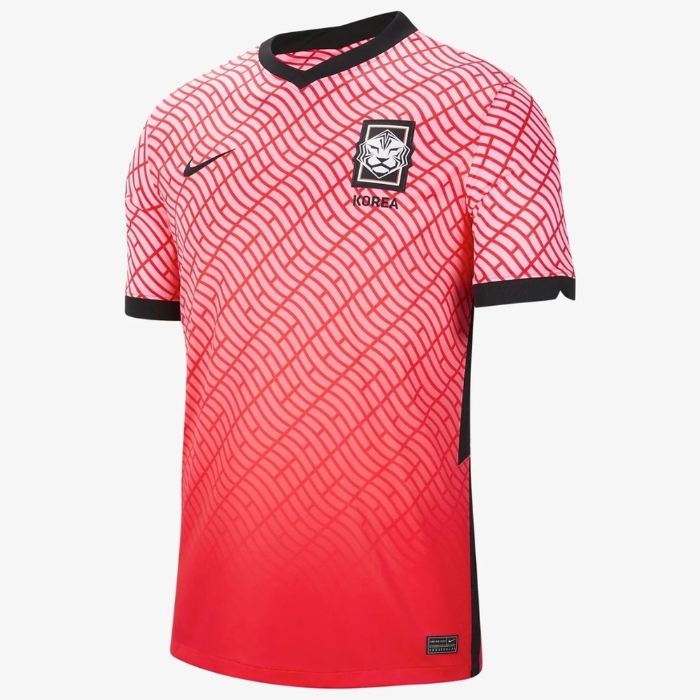 Nike South Korea 2020 Home Stadium Soccer Jersey Kit CQ9168-653 (Pink/Black)